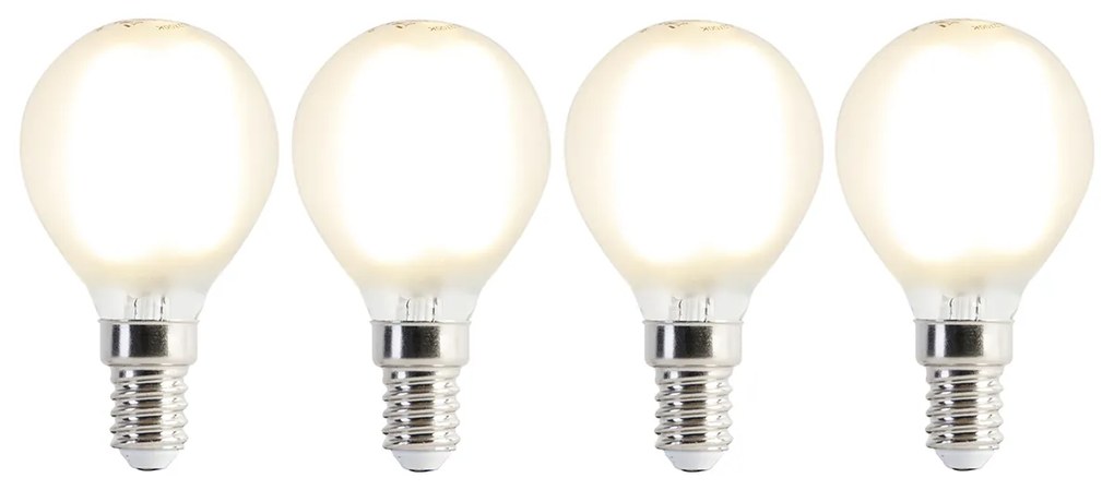4 db-os E14 LED izzó készlet P45 matt 3,5W 360lm 2700K