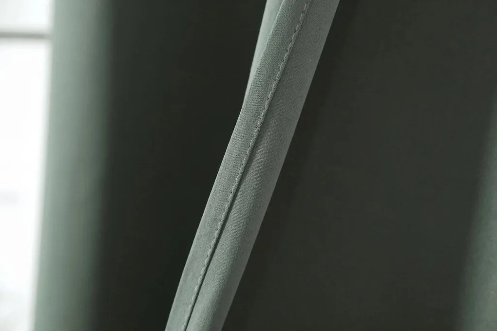 Függöny OXFORD 140x270 cm, szürkészöld Felfüggesztés: Hullámos sínszalag