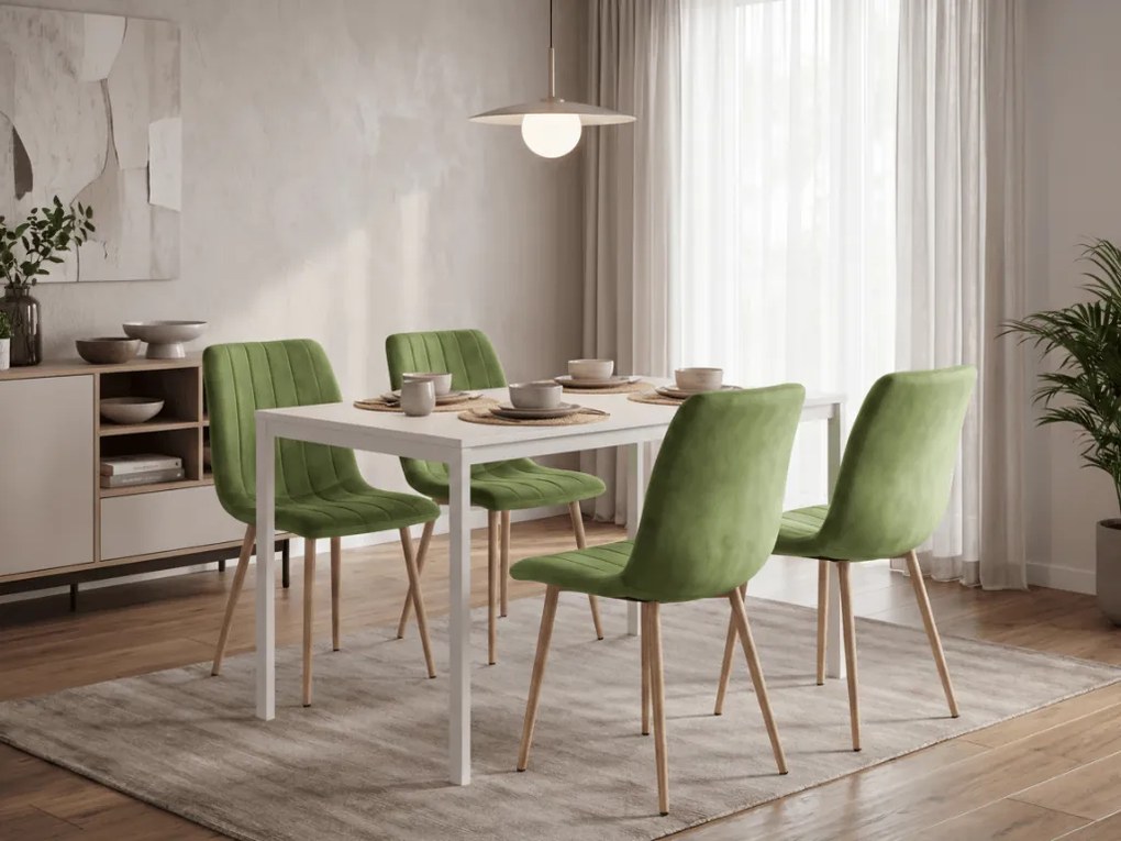 Világoszöld bársonyszék LAVA