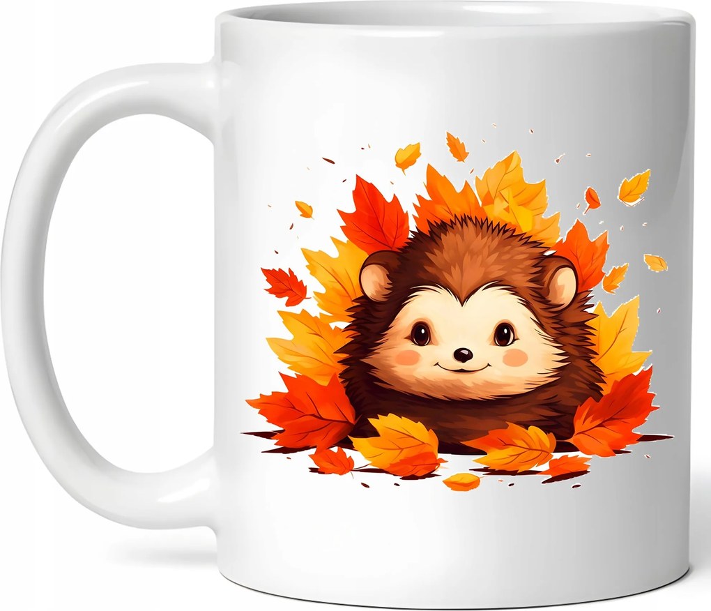 Látványos Bögre Édes Sündisznó Őszi Hangulat Kerámia Doboz 330ml