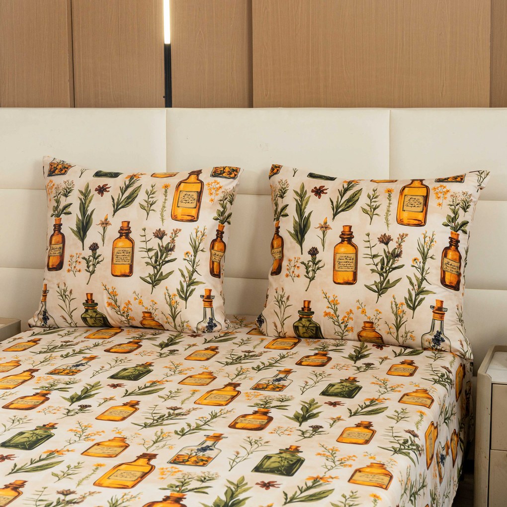 Mikroszálas ágyneműhuzat APOTHECARY krém színű Ágyneműhuzat mérete: 70 x 90 cm | 140 x 200 cm