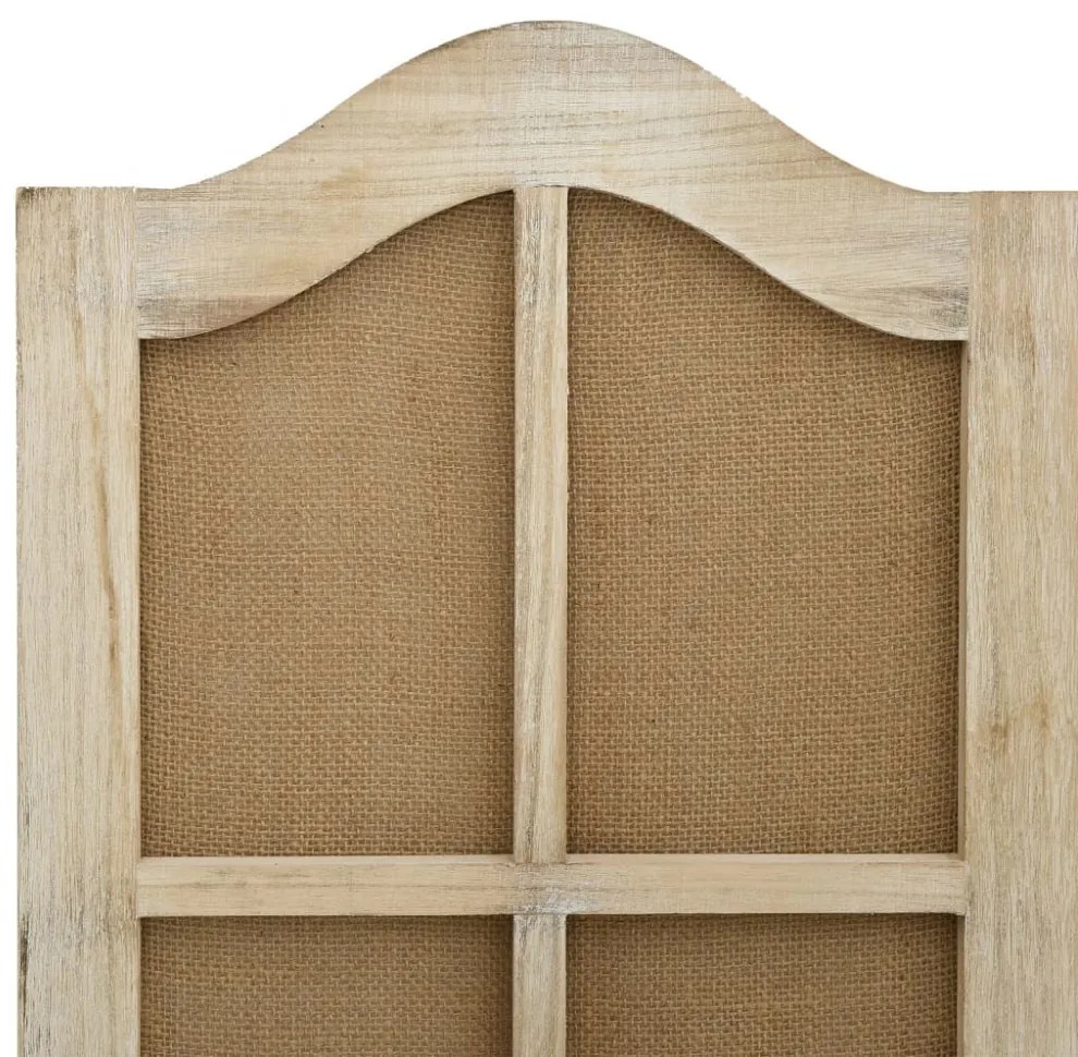 6 paneles barna szövet paraván 214 x 165 cm