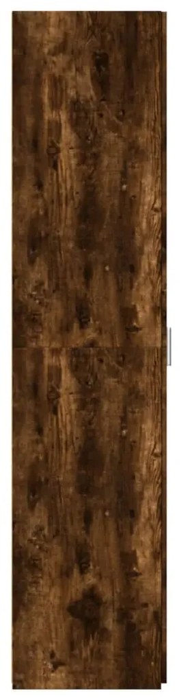füstös tölgy színű szerelt fa magasszekrény 40 x 42,5 x 185 cm