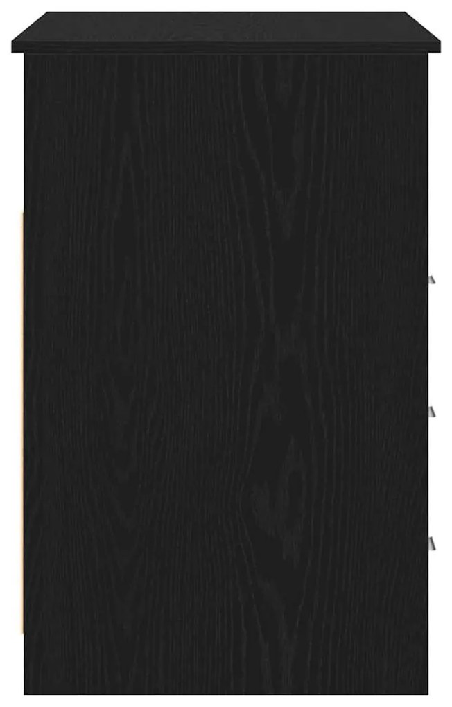 fekete tölgy szerelt fa íróasztal fiókokkal 102 x 50 x 76 cm