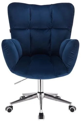 HR650K Tengerkék modern velúr szék