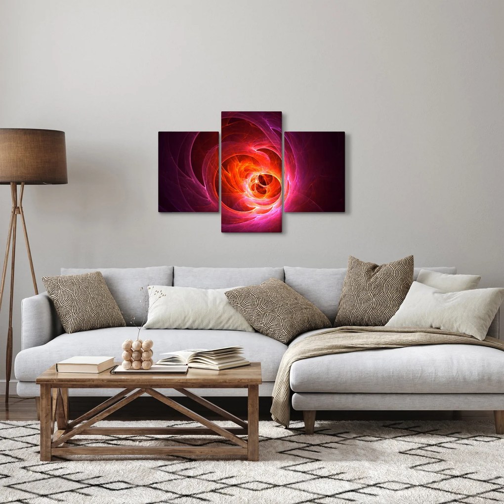Modern rózsaszín absztrakció képe (90x60 cm)