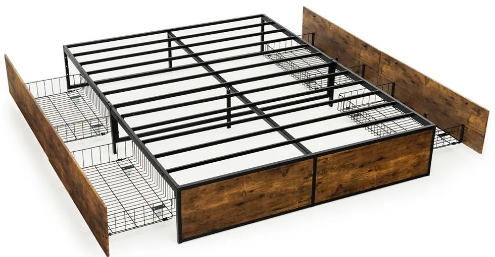 Franciaágy keret 4 fiókkal 140x200cm