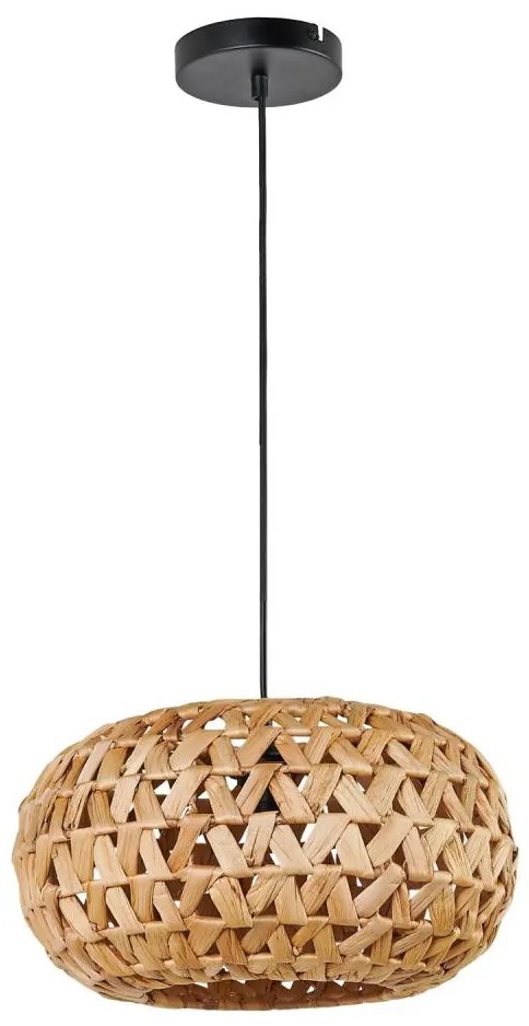 Csillár zsinóron HOSHI 1xE27/20W/230V átm. 38 cm kender