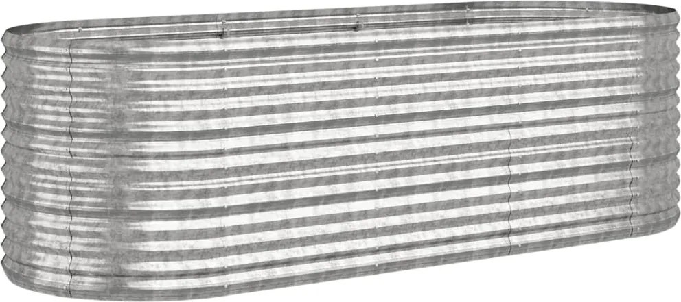 vidaXL ezüstszínű horganyzott acél kerti magaságyás 224x80x68 cm