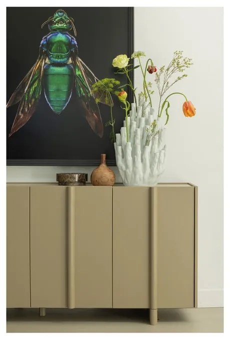 Bézs alacsony borovi fenyő komód 200x85 cm Basu – WOOOD