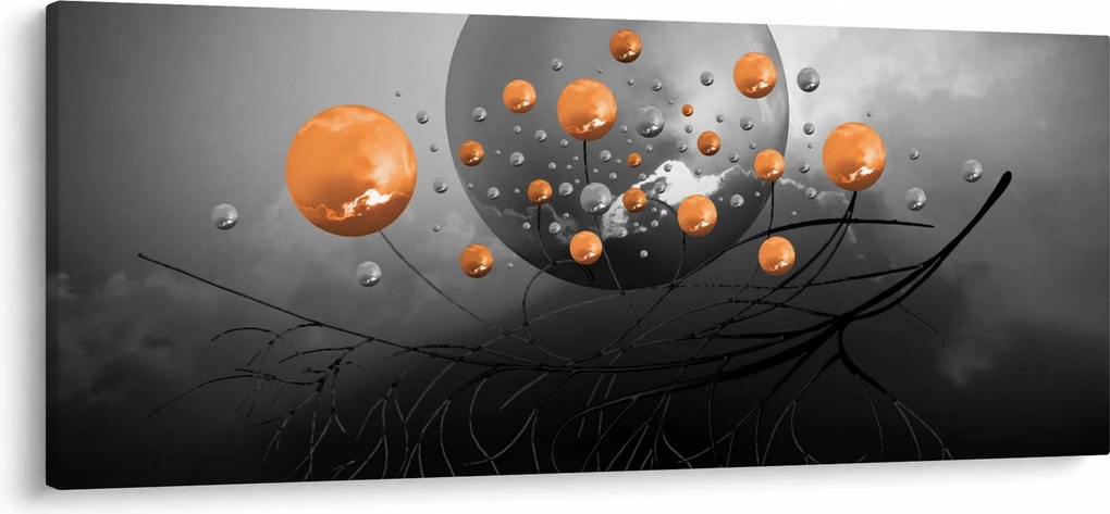 Narancssárga gömbök képe (120x50 cm)