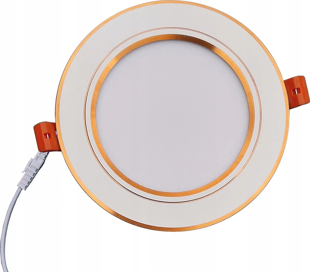 Süllyesztett lámpatest, Led foglalat 9W 3000K arany díszítés