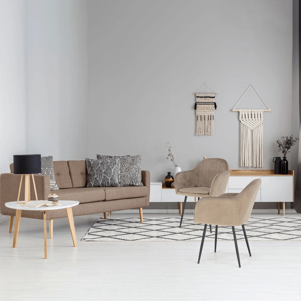 Dizájnos fotel Zirky (szürkésbarna). 1016336