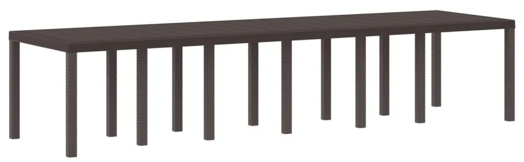 Kertasztal Barna 350x100x73 cm Poliratán