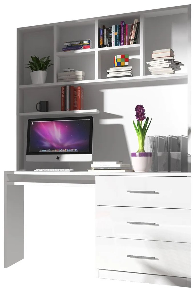 PC asztal Paradisa PD03 (fehér + fényes fehér) . 1104574