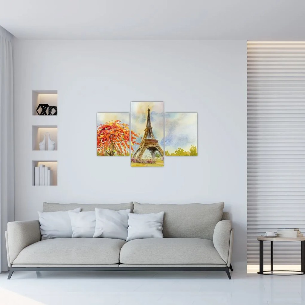 Festett kép az Eiffel-torony (90x60 cm)