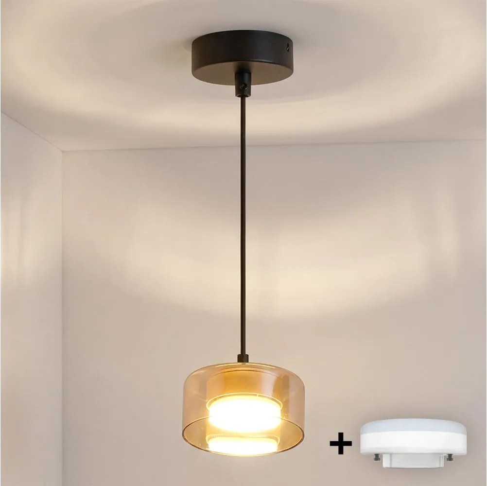 Brilagi - Kábelre függesztett csillár AURA LUX 1xGX53/30W/230V fekete/arany