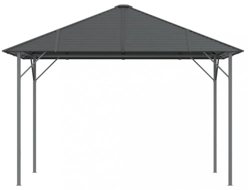 antracitszürke pavilon tetővel 3 x 3 m