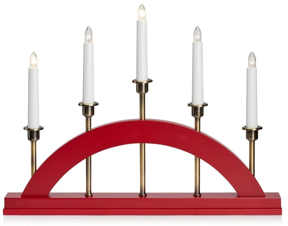 Piros karácsonyi fénydekoráció Bridge – Markslöjd