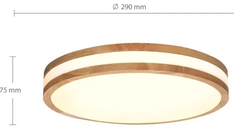 Brilagi - LED Mennyezeti lámpa MOLINA LED/24W/230V tölgy átm. 29 cm