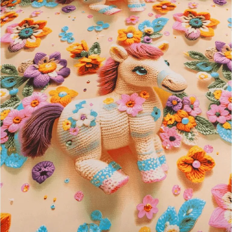 Gyermek mikroszálas ágyneműhuzat PONYBLOOM színes Ágyneműhuzat mérete: 70 x 80 cm | 140 x 200 cm