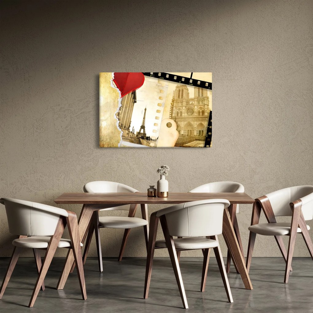 Kép - Párizs emlékei (90x60 cm)
