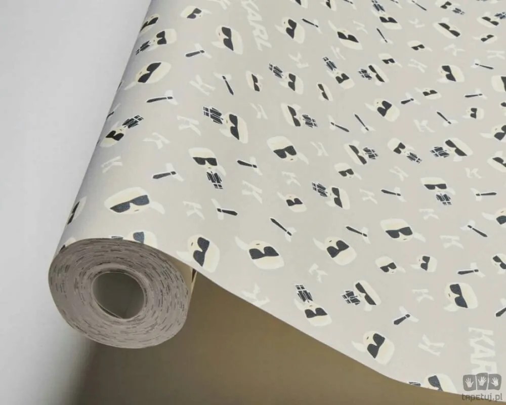 Tapéta Szürke Mintás Ikon Karl Lagerfeld Vinil Flizelin Tapéta