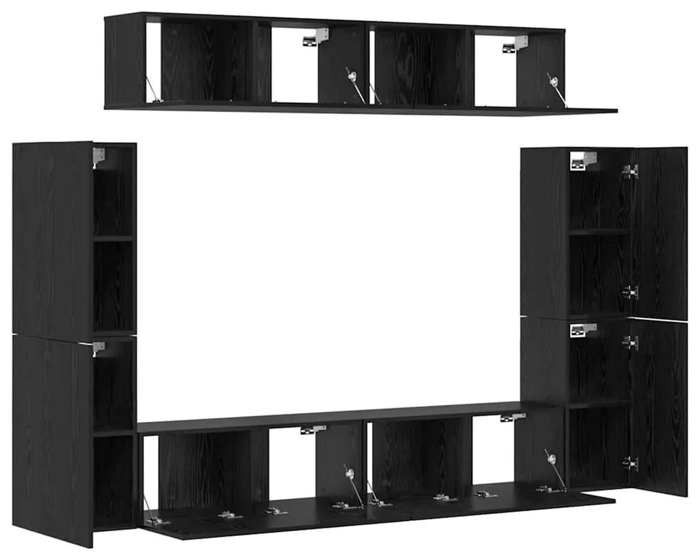TV szekrény garnitúra 8 pcs Musta tammi 80 x 30 x 30.5 cm