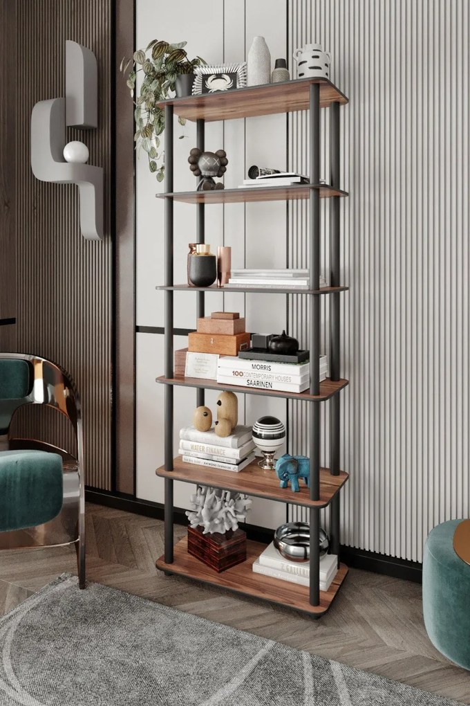 Bookcase 6 Rect - dió polc
