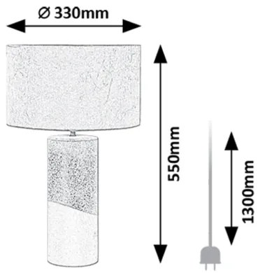 Rabalux 74219 - Asztali lámpa YELDA 1xE27/40W/230V