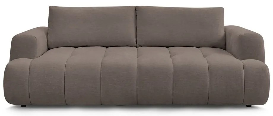 Szürkésbarna kinyitható-tárolóhelyes kanapé 251 cm Fuji – Bobochic Paris