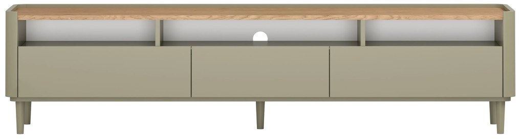 Elivo TV-szekrény 200 cm lábakon - eukaliptusz / baltic dune tölgy
