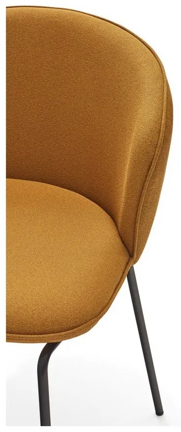 Mustársárga kárpitozott étkezőfotel szett 2 db-os Add – Teulat