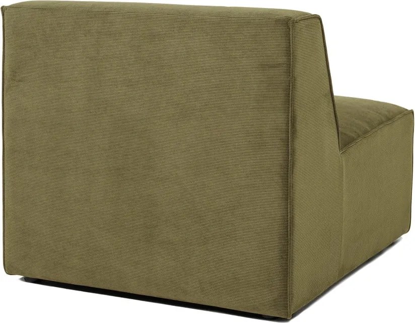 Sting zöld kordbársony középső kanapé modul - Scandic