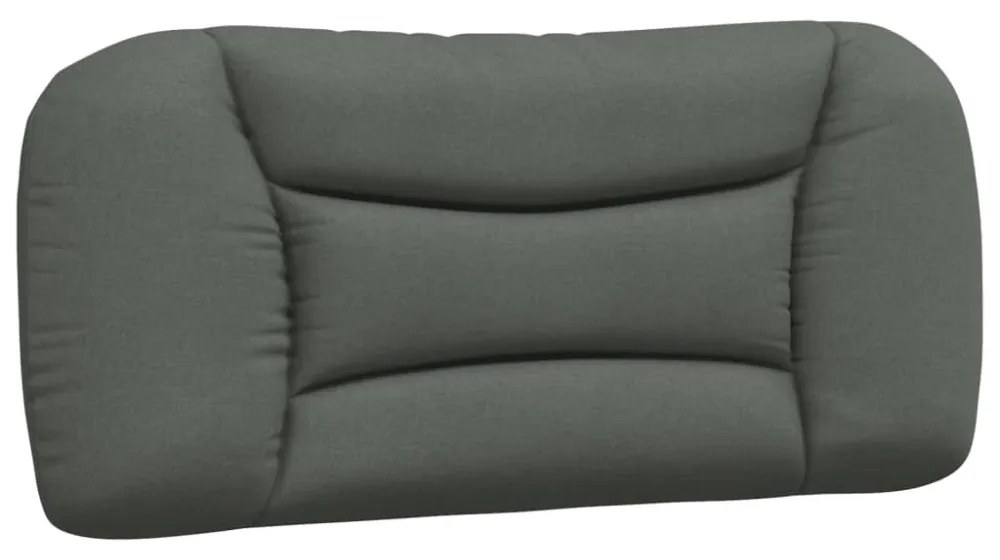 sötétszürke szövet ágykeret LED-ekkel matrac nélkül 90x190 cm