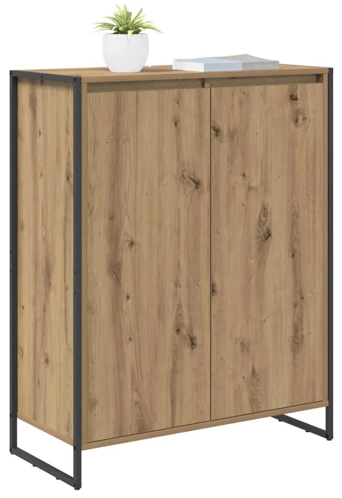 Cipőszekrény tárolóval Művészi tölgy 79 x 36 x 100 cm Faanyag