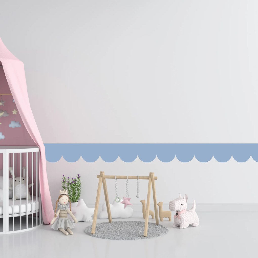 PIPPER. Textil öntapadó tapéta - Mini Ív - Sötétkék színű Szín: Sápadt