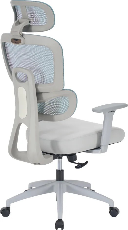 Irodai szék, neomint/világosszürke/szürke, teherbírás 150 kg, ERMEN