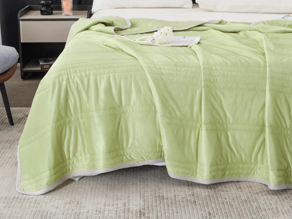 Hűsítő nyári paplan CELIA, zöld Méret: 160 x 200 cm