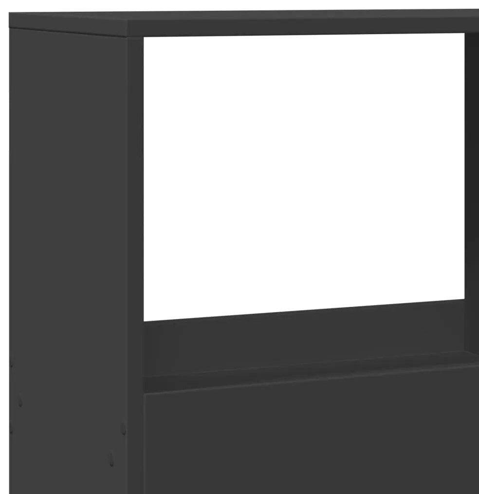 fekete szerelt fa könyvespolc 100 x 33 x 155,5 cm