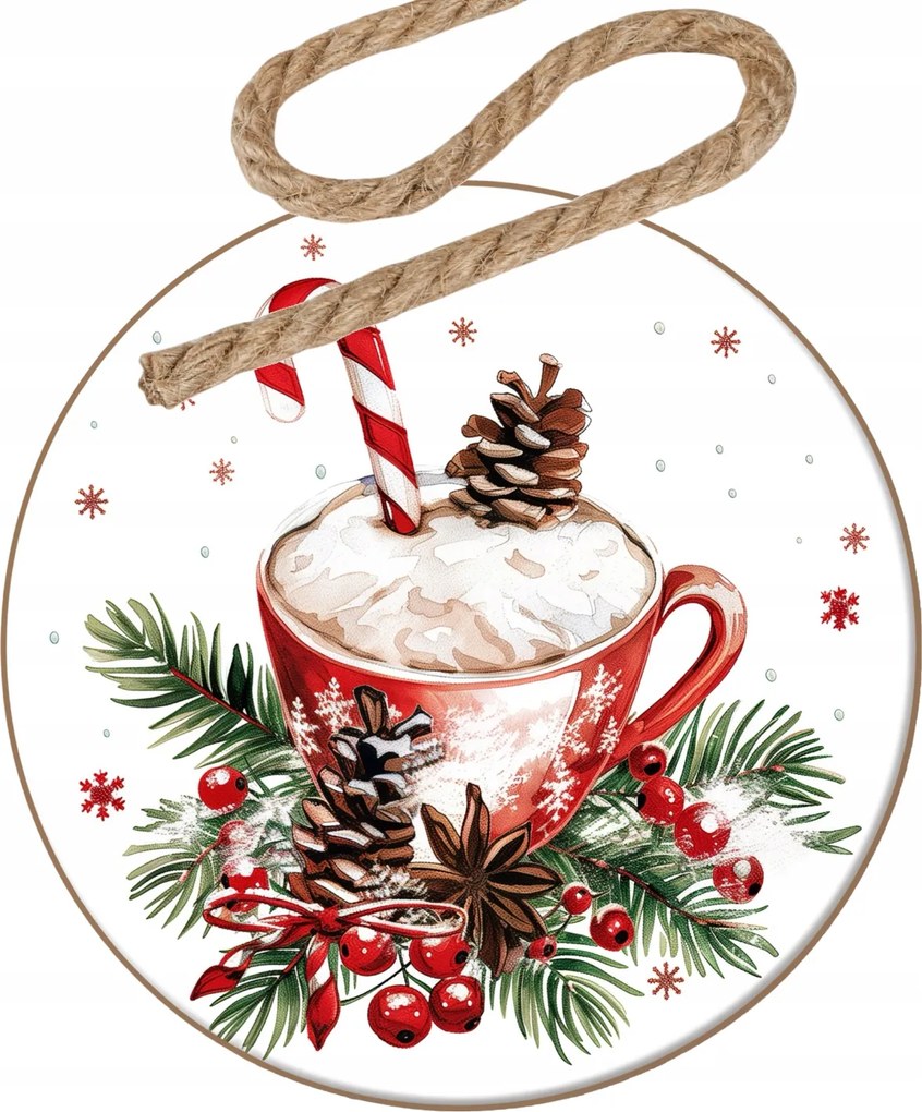 Karácsonyi gömbök a karácsonyfára Forró csokoládé a nádon 5 db