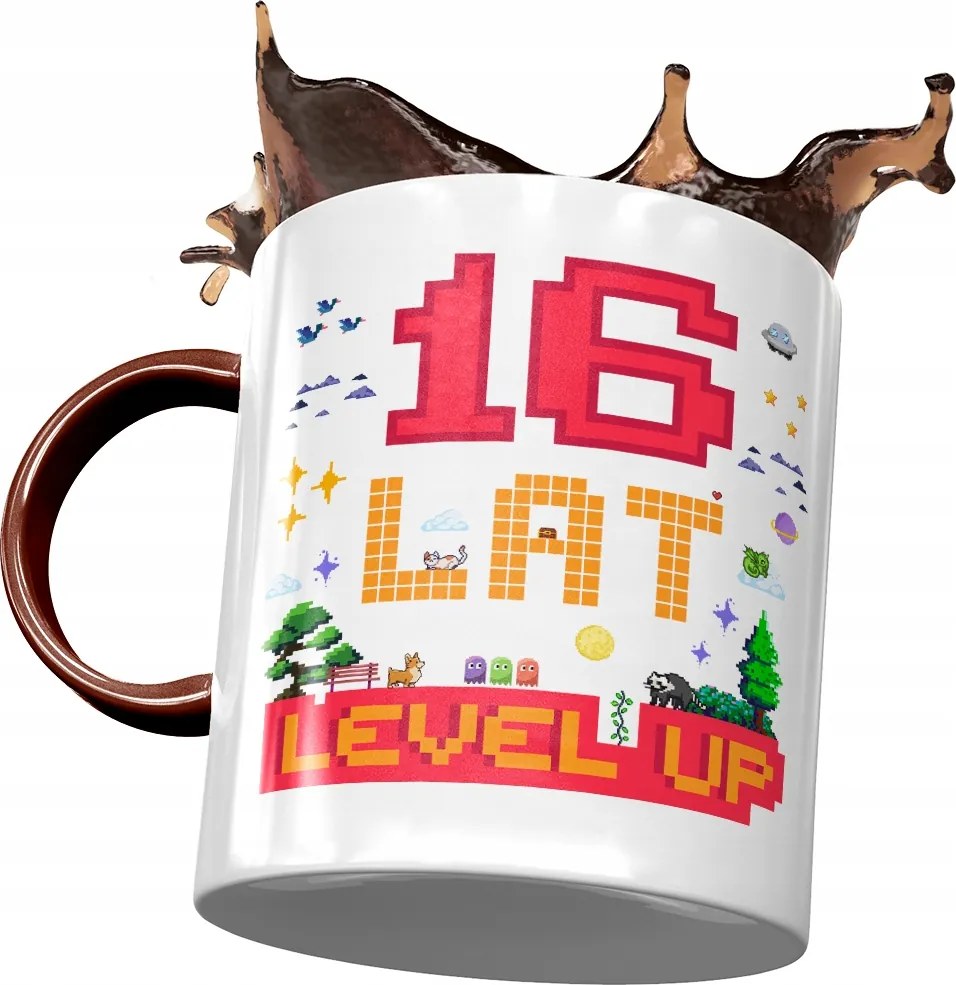 Bordó Bögre Születésnapra 16 16. 16. Ajándék Nyomtatott Fotóval