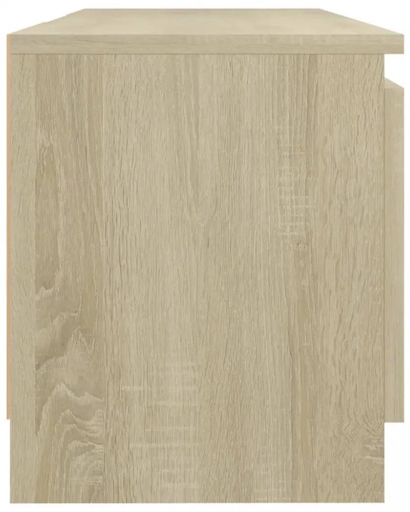 sonoma tölgy színű TV-szekrény LED lámpákkal 120x30x35,5 cm