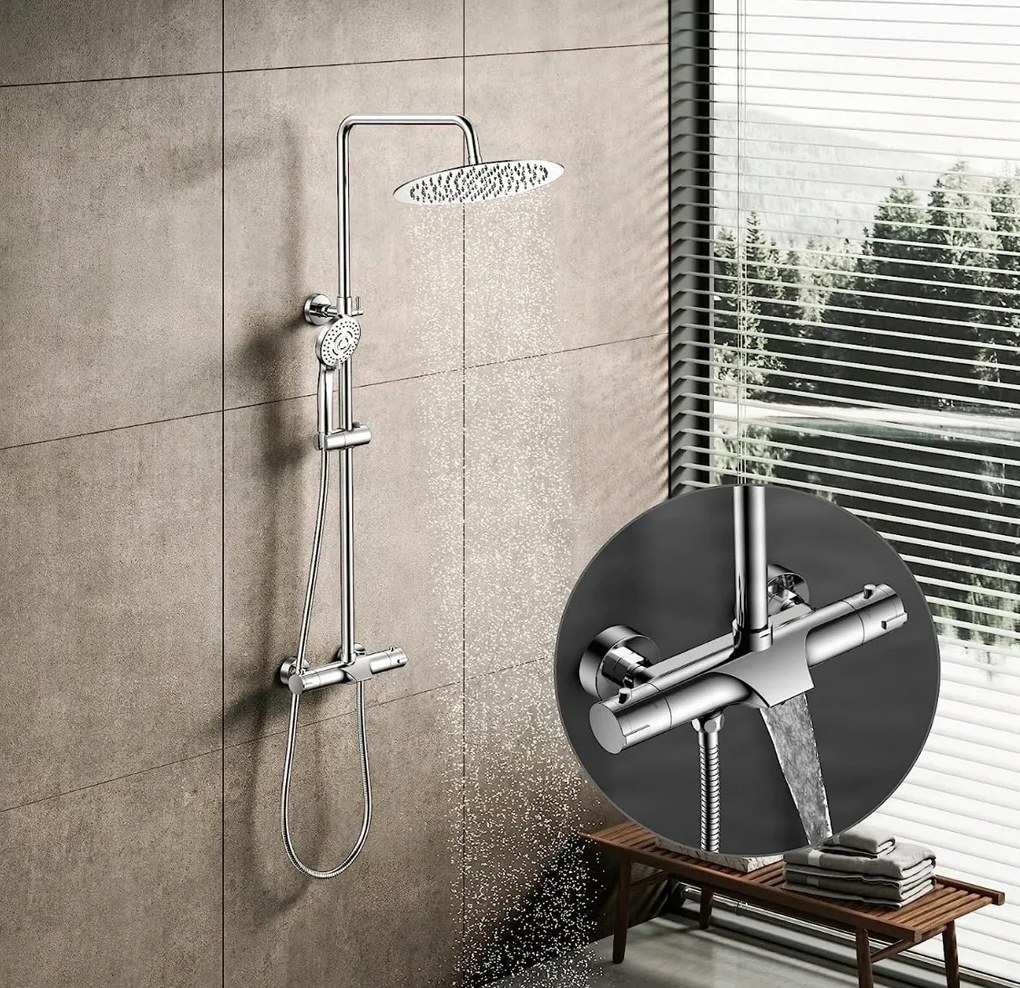 Termosztátos zuhanyrendszer ELITE EDITION BST1105 LED-világítással, három vízfunkcióval, többféle színváltozatban