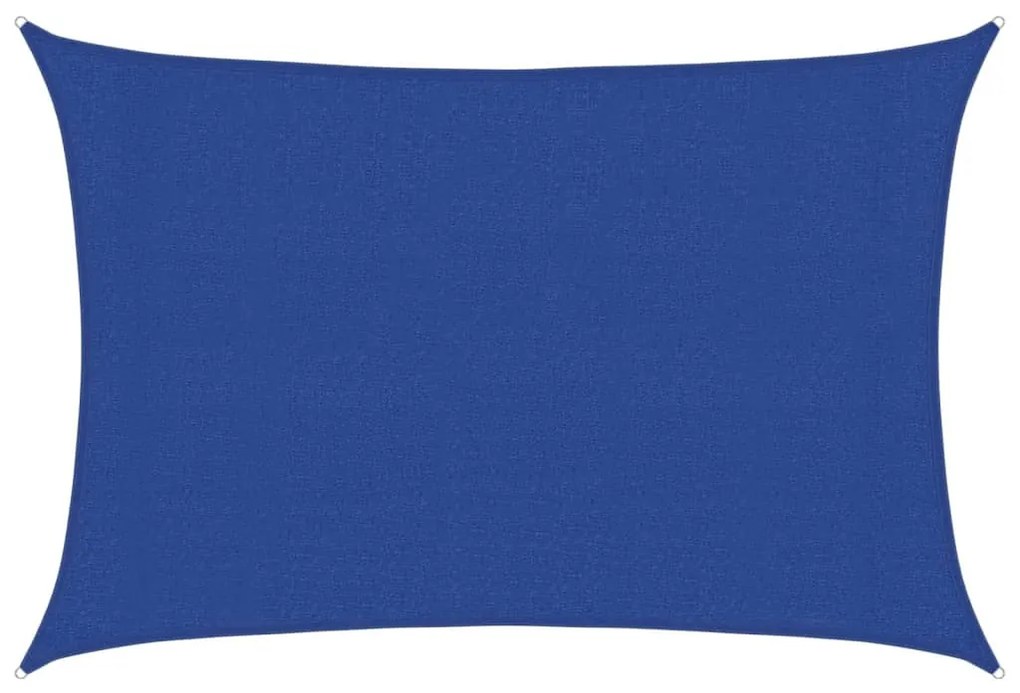 kék négyszögletű HDPE napvitorla 160 g/m² 3x5 m