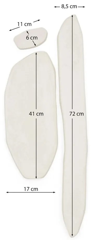 Fali dekoráció készlet 3 db-os 25,5x71,5 cm Siluna – Kave Home