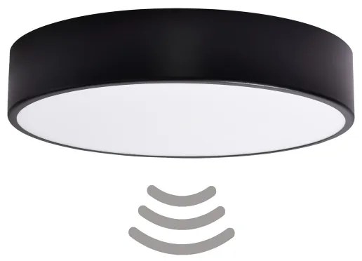 Brilagi - Érzékelős mennyezeti lámpa CLARE 3xE27/24W/230V átm. 40 cm fekete