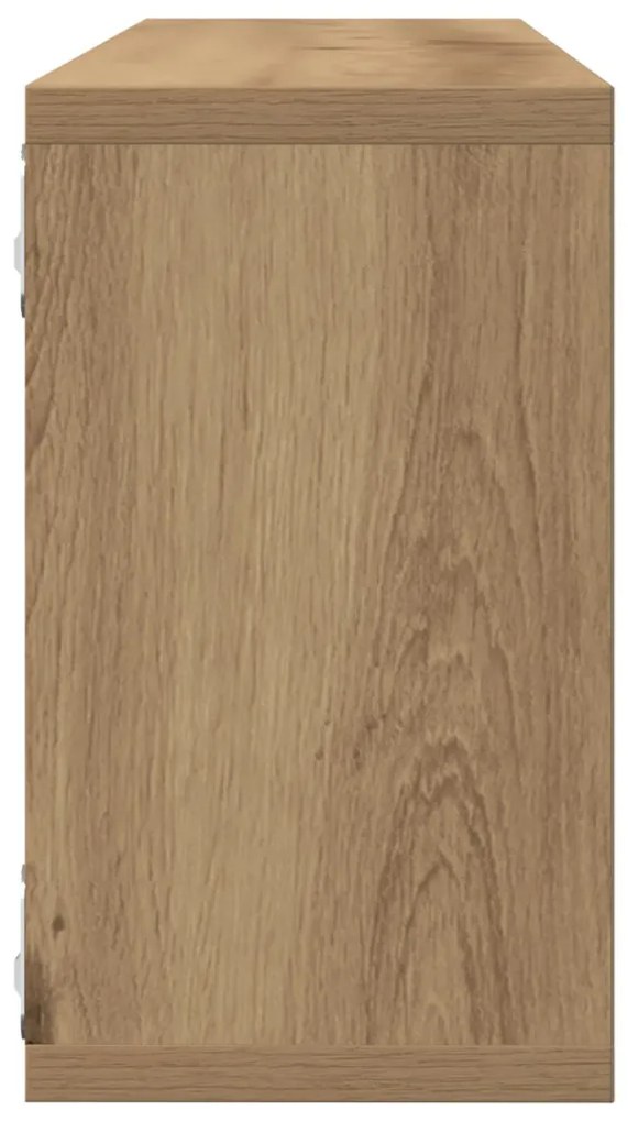 Fali Polcok 4 db Kézműves Tölgy 80x15x26 cm Mérnöki Fa