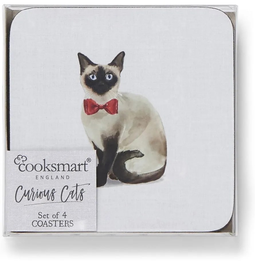 Tányéralátét és poháralátét szett 8 db-os Curious Cats – Cooksmart ®