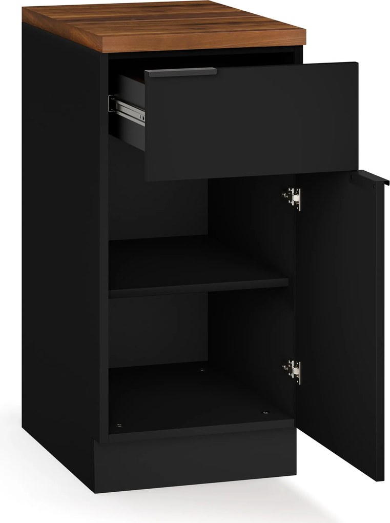 Blumfeldt WoodVista Fiókos szekrény, Robusztus MDF munkalap, Soft-Close zsanérok, Alumínium fogantyúk